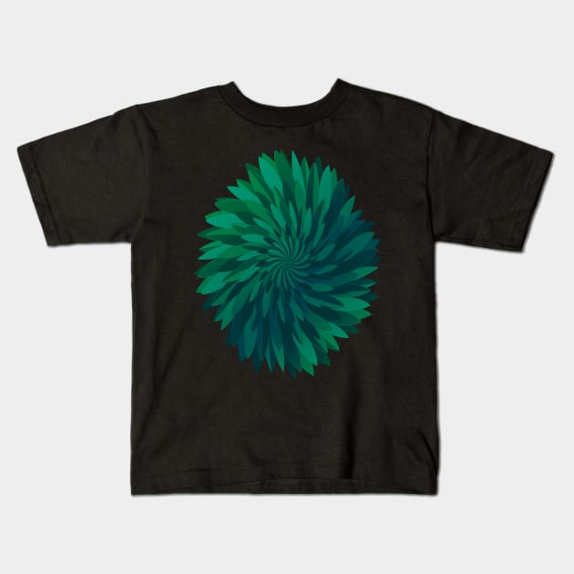 Abstract Chrysanthemum Flower Kids T-Shirt by DaveDanchuk